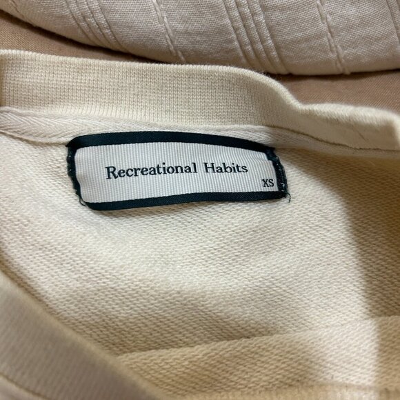 Recreational Habits Williams Cropped Crew in Cream - Picture 7 of 7